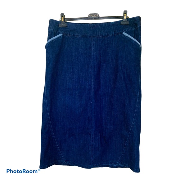 NWOT CJ Banks Maxi Denim Skirt